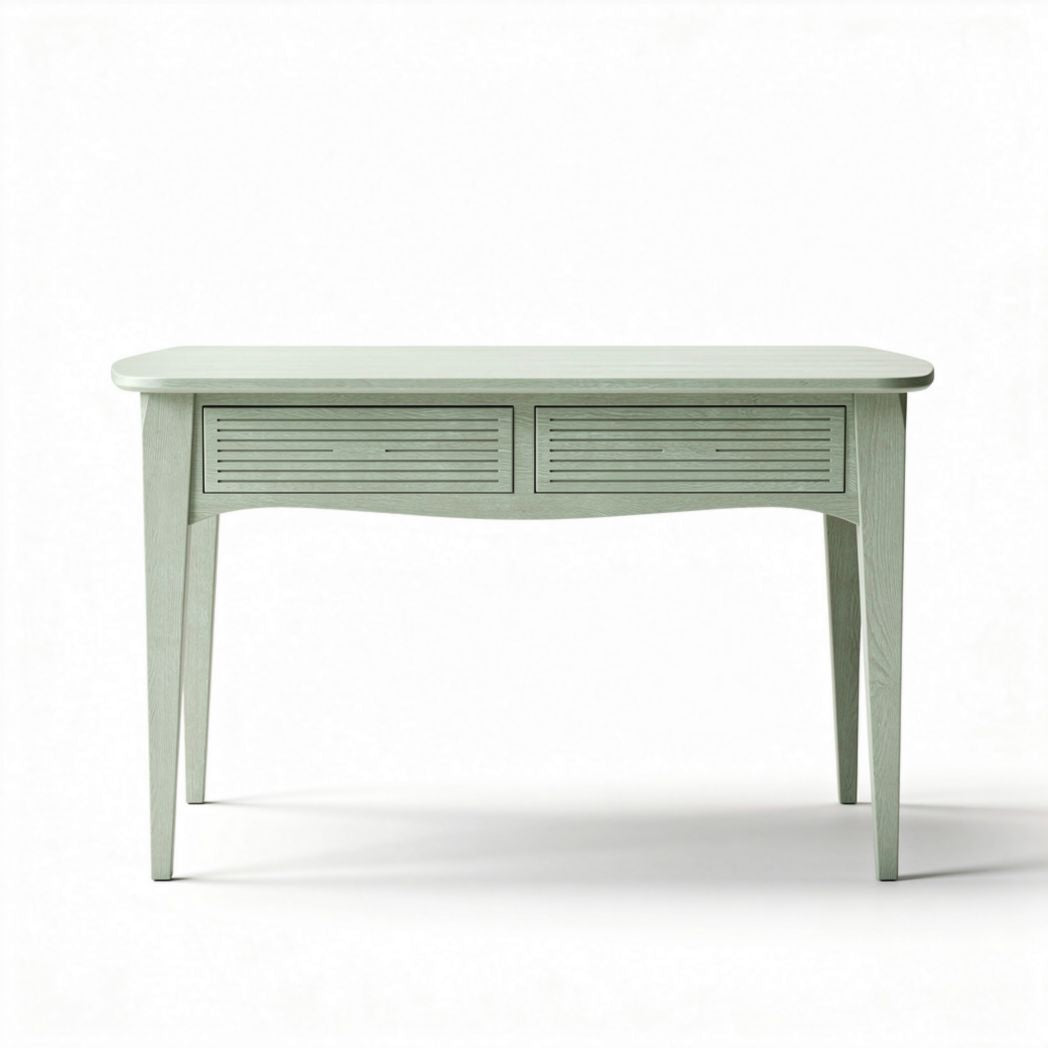 table en bois vert clair avec tiroirs dimensions 120 x 60 x 75cm