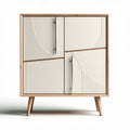 Buffet en bois avec portes en plastique recyclé dimensions 80 x 40 x 100 cm