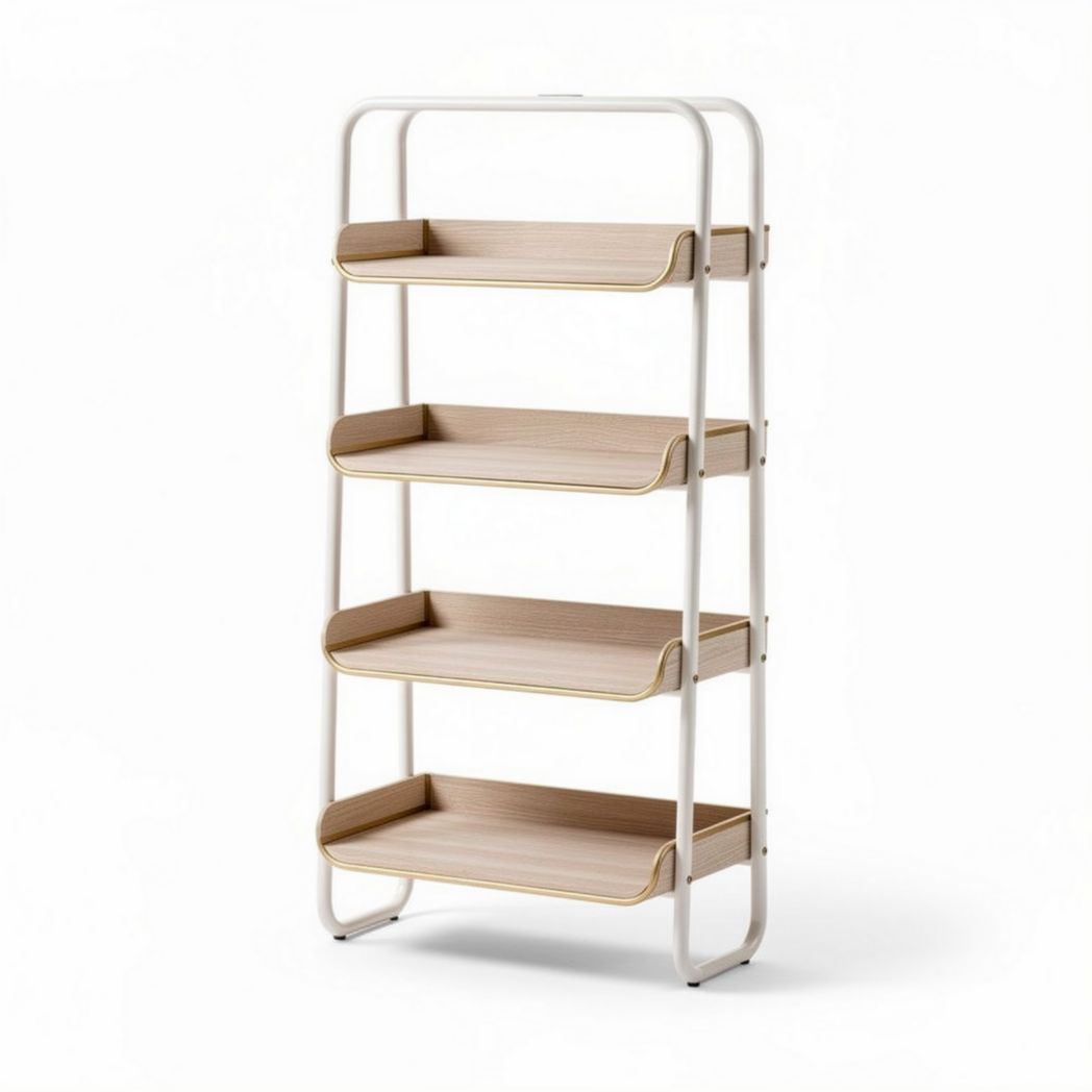 Étagère en métal et bois de dimensions 80 x 40 x 150 cm pour rangement polyvalent