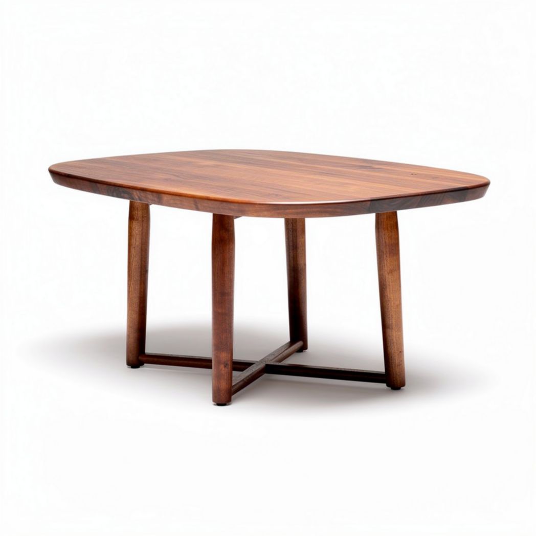 Table en bois massif de 120 x 80 x 75 cm pour salle à manger